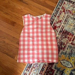J crew salmon gingham top